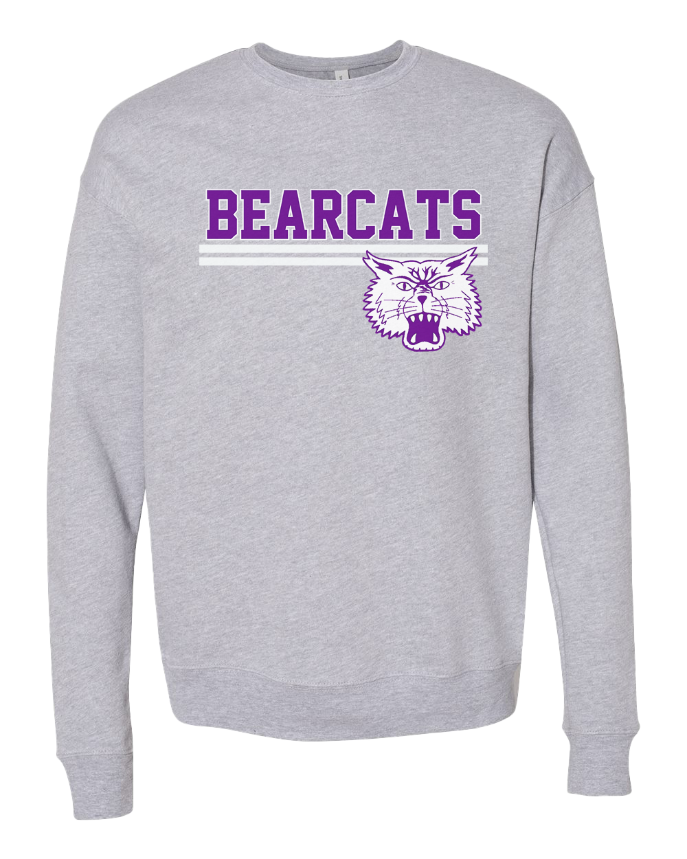 Muncie Central Bearcats Retro Sweatshirt - Athletic Grey