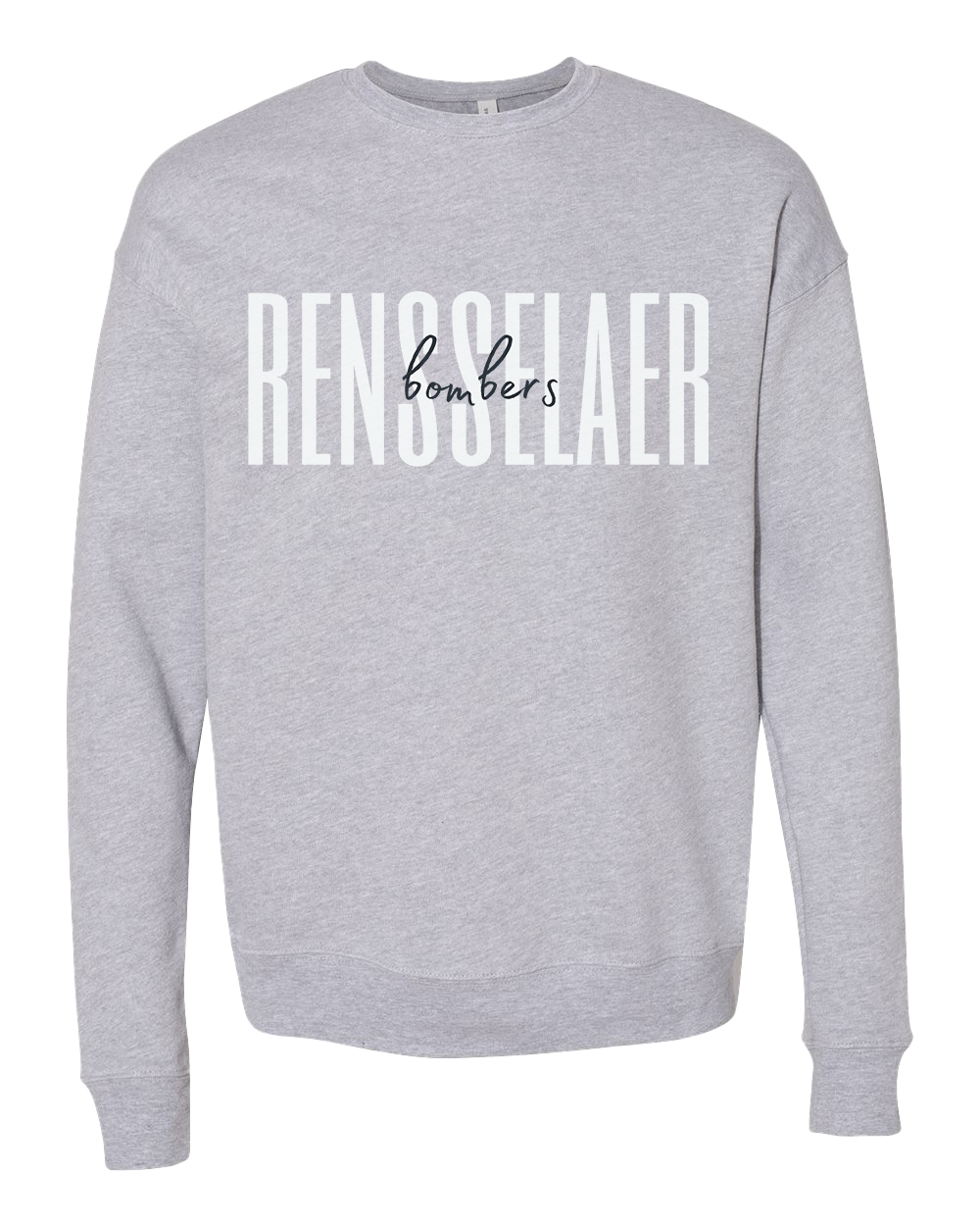 Rensselaer Central Bombers Script Crew Sweatshirt - Athletic Heather