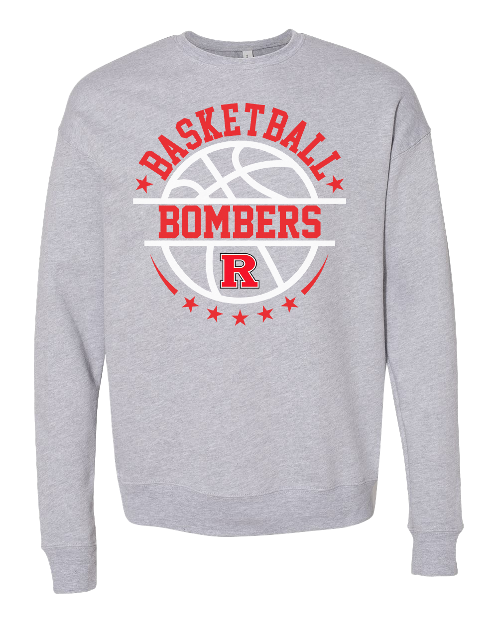 Rensselaer Central Bombers Basketball Crew Sweatshirt - Athletic Heather