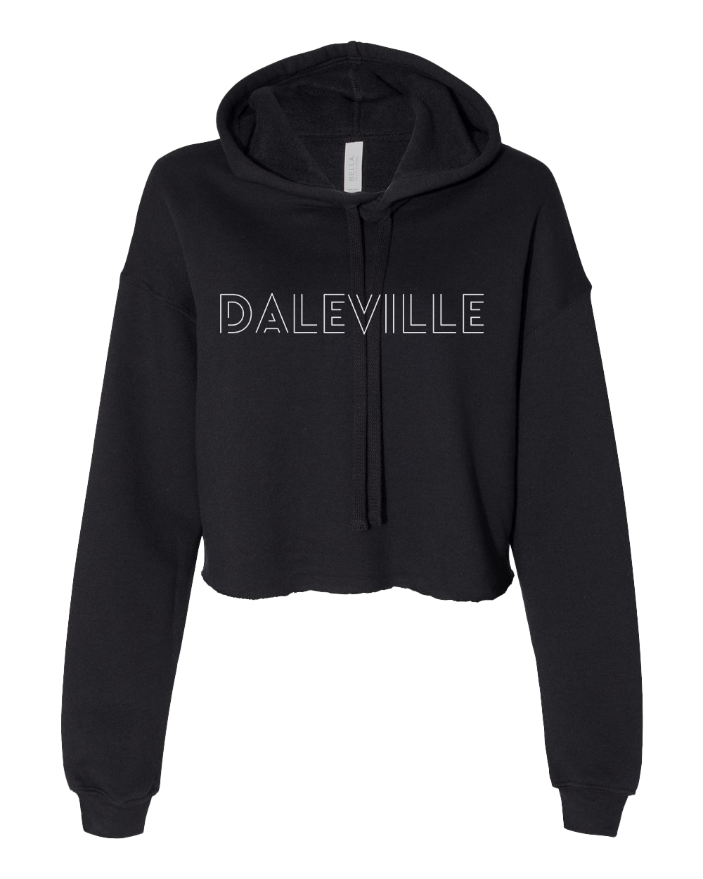 Daleville Broncos Cropped Hooded Sweatshirt - Black