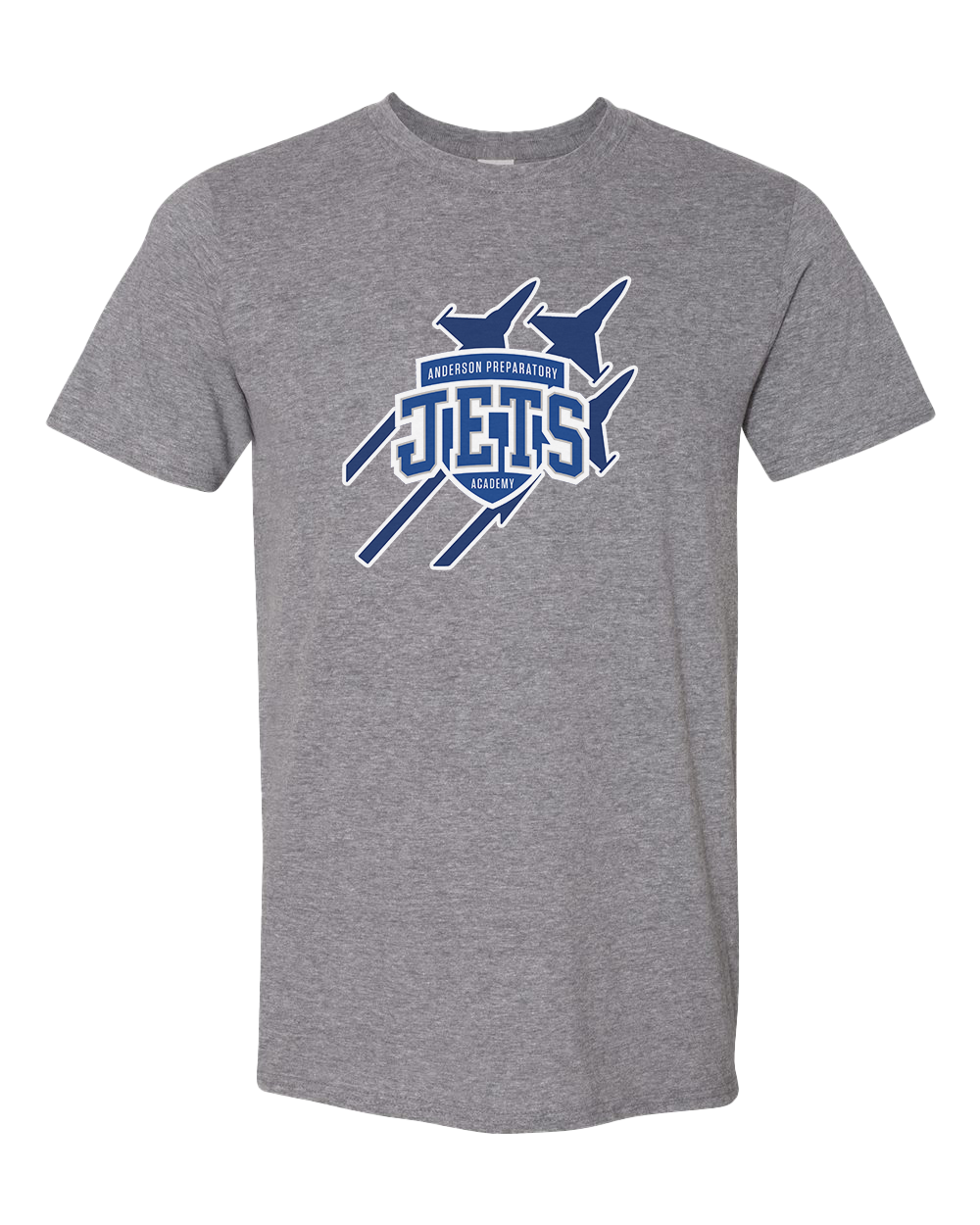 Anderson Preparatory Academy Jets Tshirt - Graphite Heather
