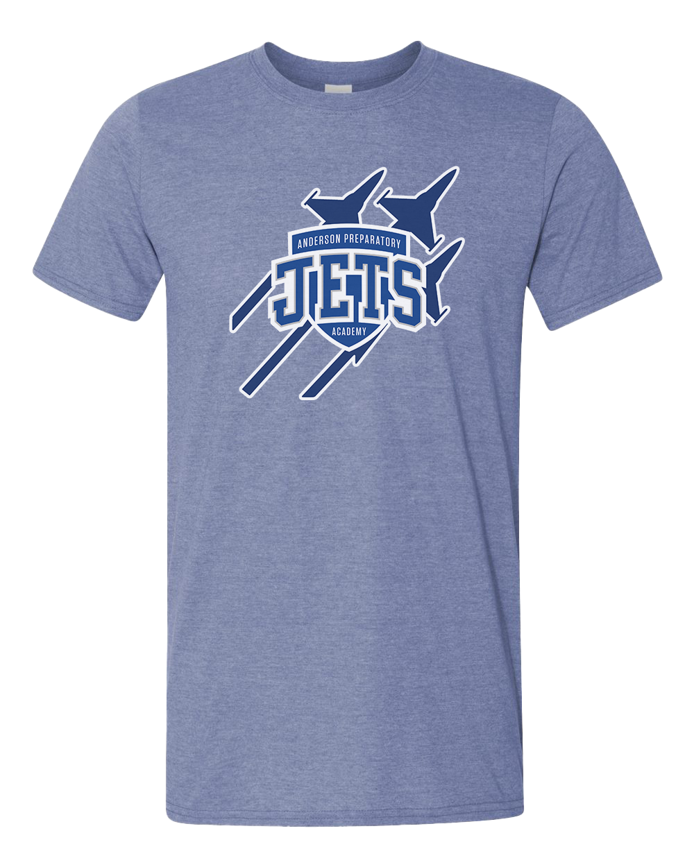 Anderson Preparatory Academy Jets Tshirt - Indigo Heather