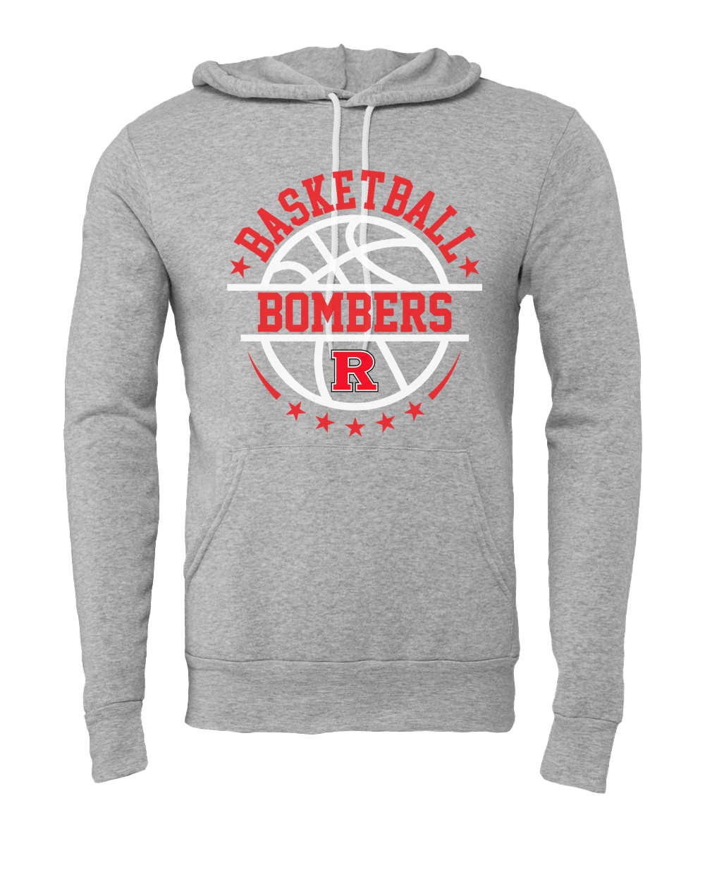 Rensselaer Central Bombers Basketball Hooded Sweatshirt - Athletic Heather