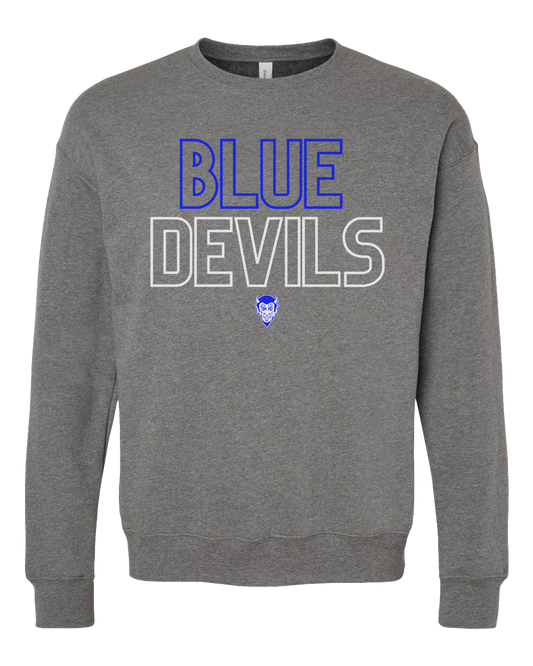Tipton Blue Devils Crew Sweatshirt - Dark Heather