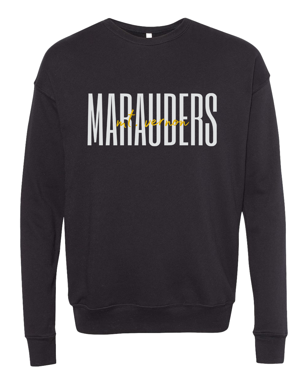 Mt. Vernon Marauders Script Crew Sweatshirt - Black