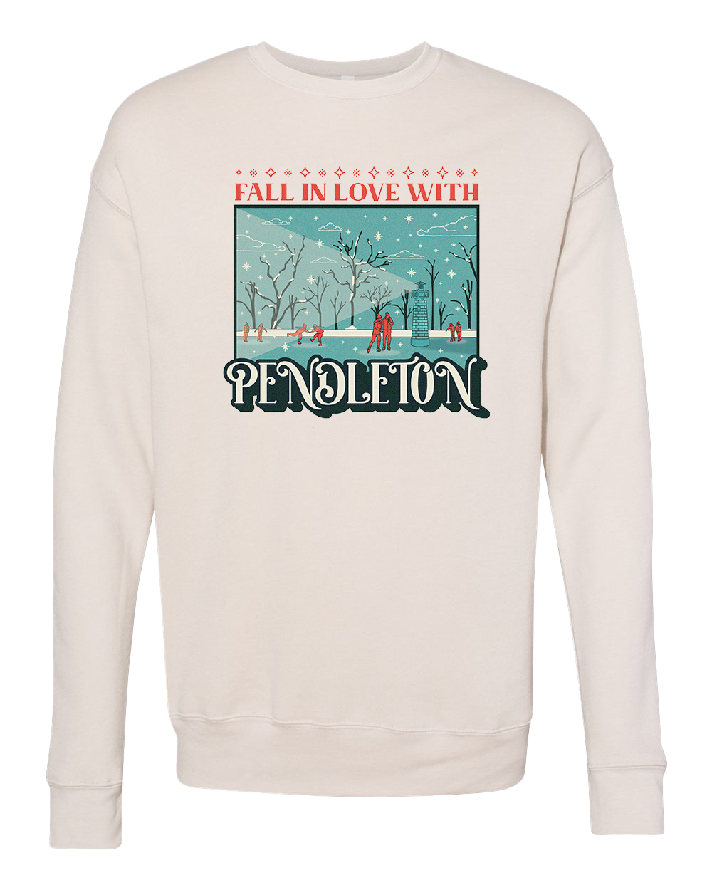 Christmas in Pendleton Printed Crewneck - Ivory
