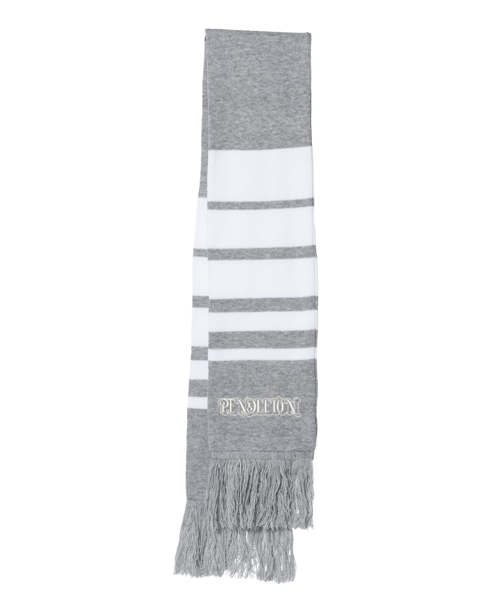 Christmas in Pendleton Embroidered Scarf - Gray/White