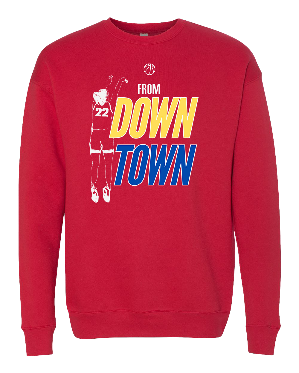 From Down Town Indiana Womens Basketball Clark Crew Sweatshirt