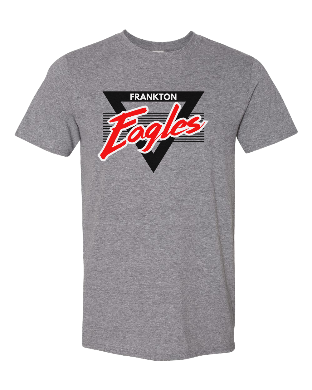 Frankton Eagles Retro 90s Tshirt - Graphite Heather
