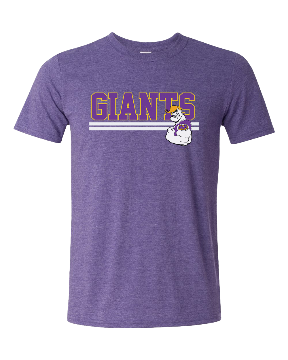 Marion Giants Retro Tshirt - Heather Purple
