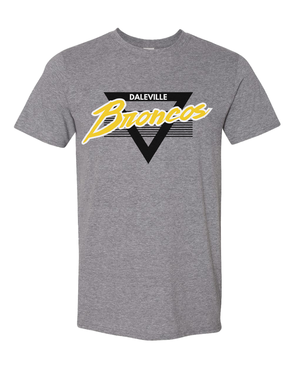 Daleville Broncos 90s Retro Tshirt - Graphite Heather