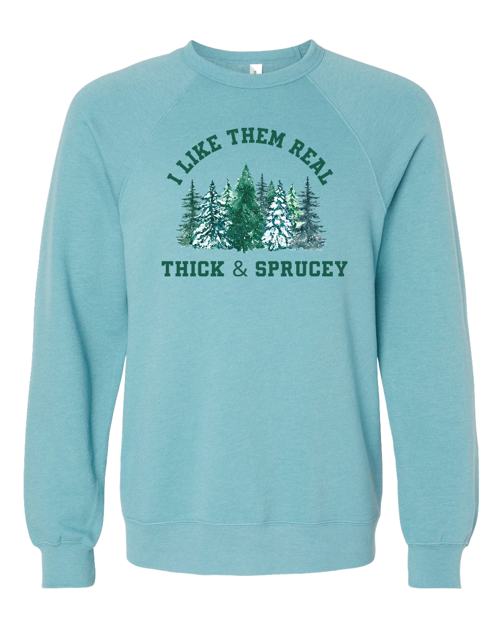 Thick & Sprucey Crew Sweatshirt - Heather Blue Lagoon