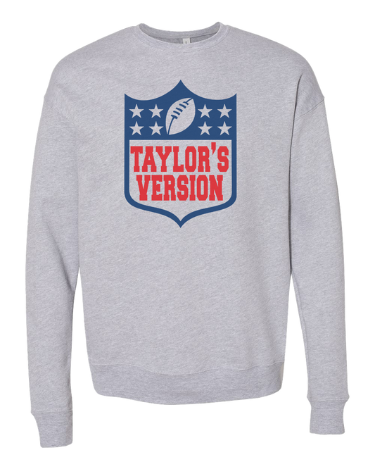 Taylor's Version Football Crew Sweatshirt - Athletic Heather