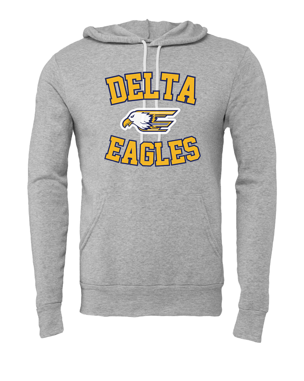 Delta Eagles Block Hoodie - Athletic Heather