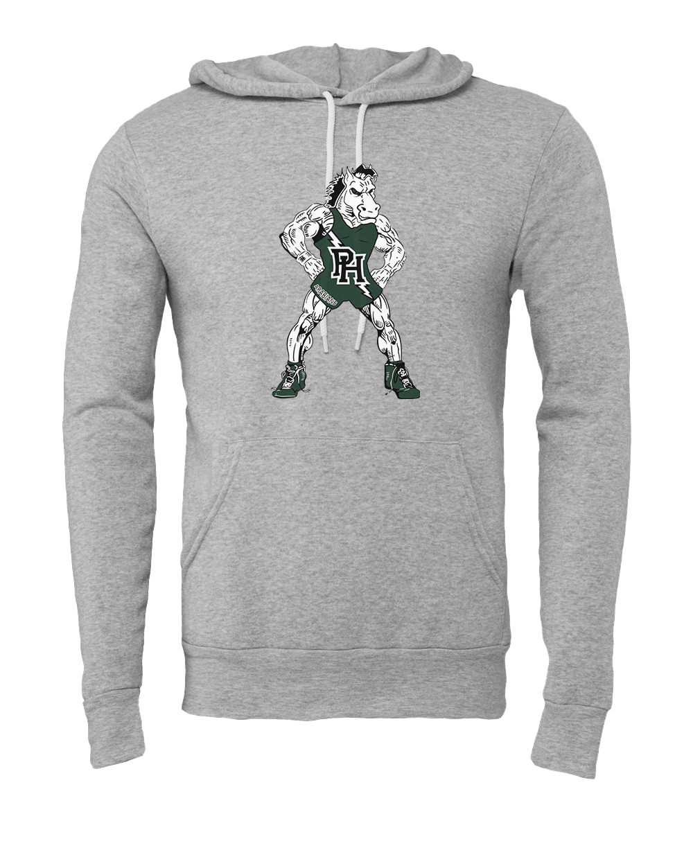 Pendleton Heights Arabians Wrestling Hooded Sweatshirt - Athletic Grey