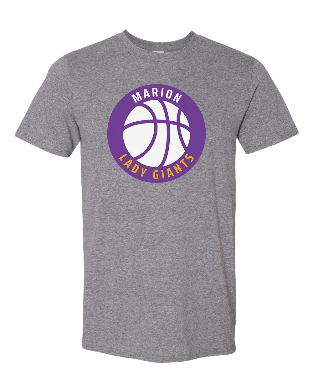 Marion Lady Giants Basketball Tshirt - Graphite Heather