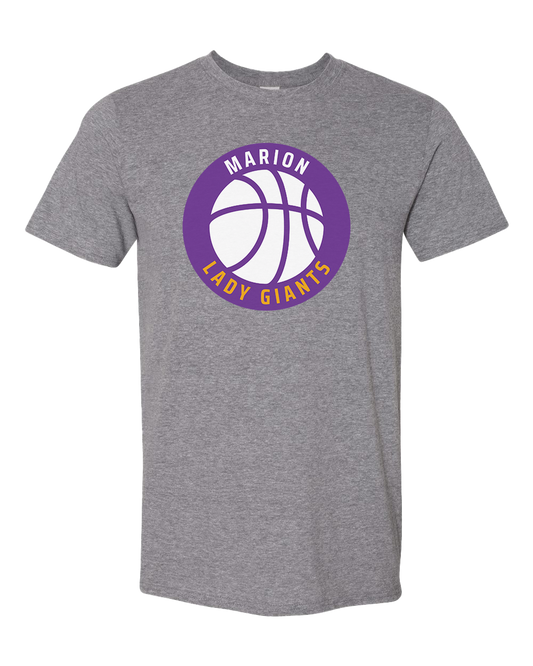 Marion Lady Giants Basketball Tshirt - Graphite Heather