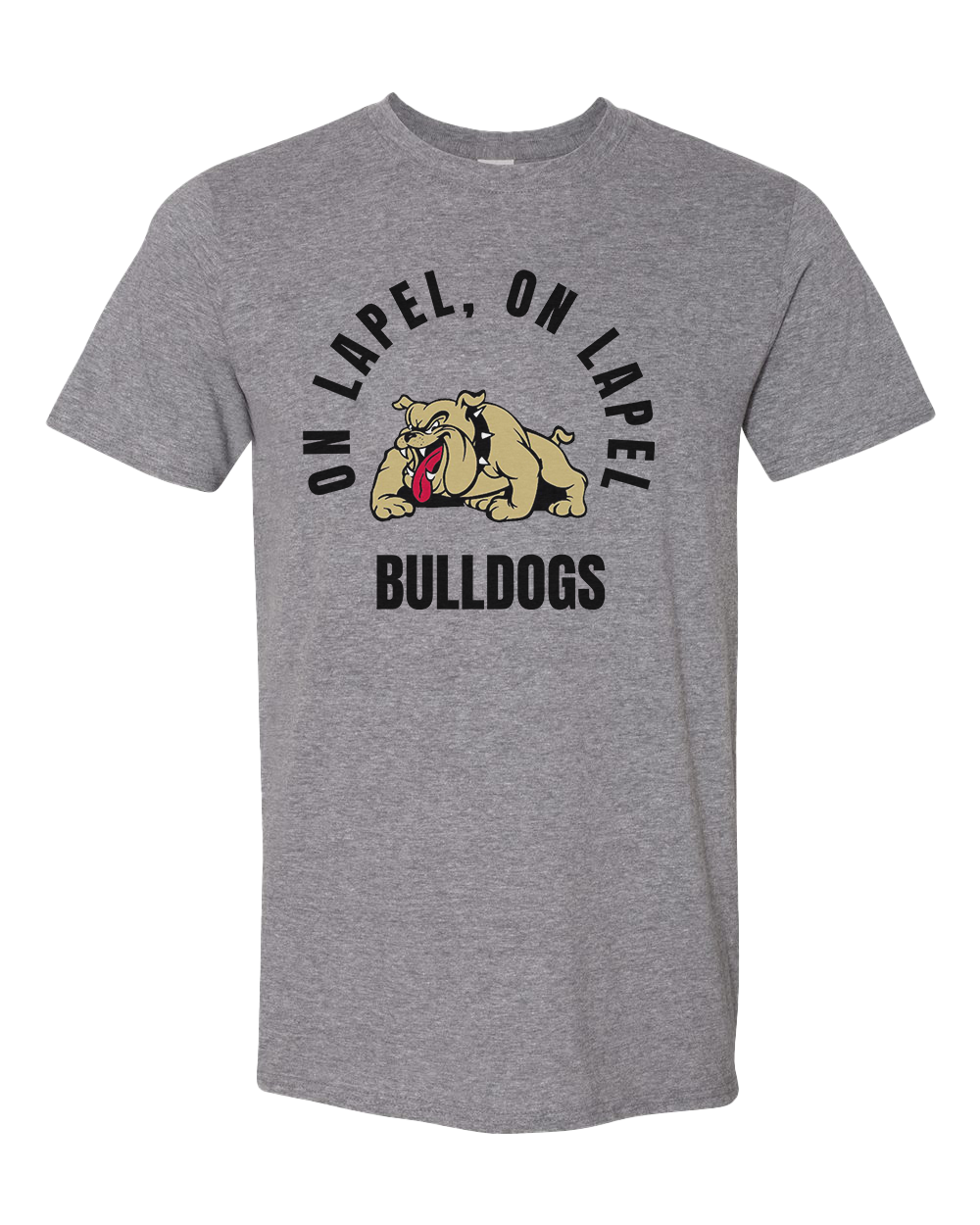 Lapel Bulldogs Fight Song Tshirt - Graphite Heather