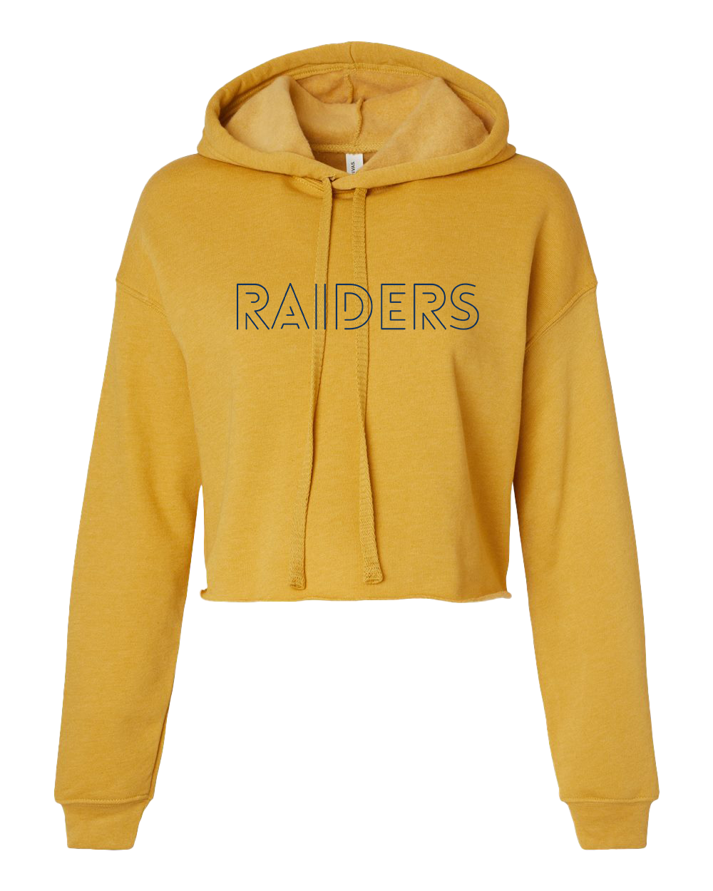Shenandoah Raiders Line Font Cropped Hoodie - Mustard