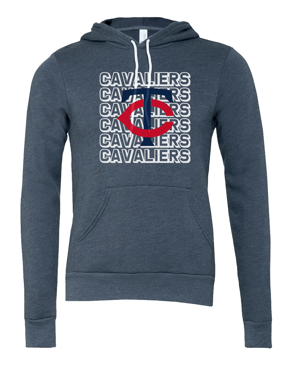Tri-County Cavaliers Arched Hoodie - Heather Navy