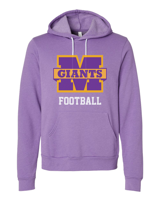 Marion Giants Football Hooded Sweatshirt - Heather Purple