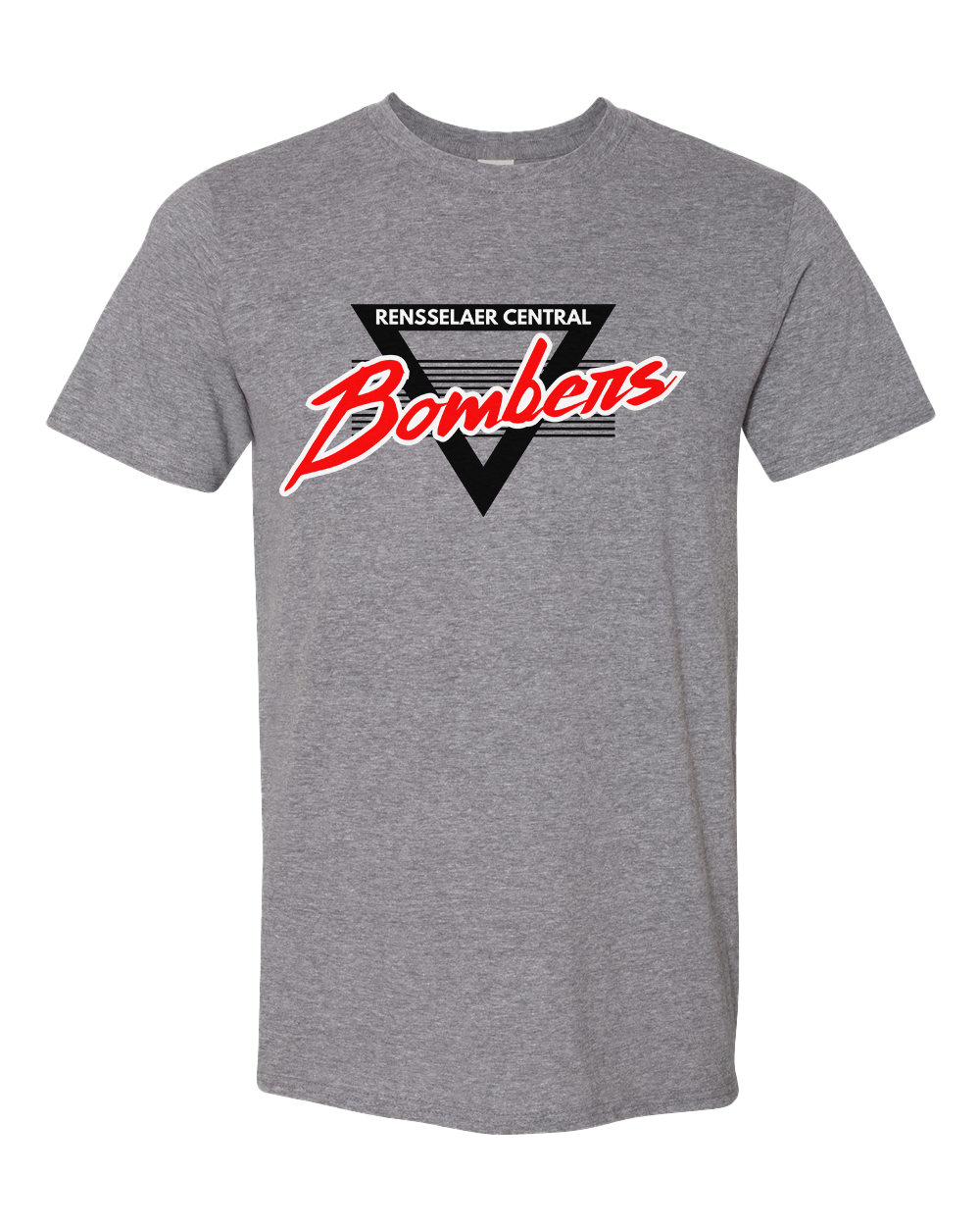 Rensselaer Central Bombers Retro 90s Tee - Graphite Heather
