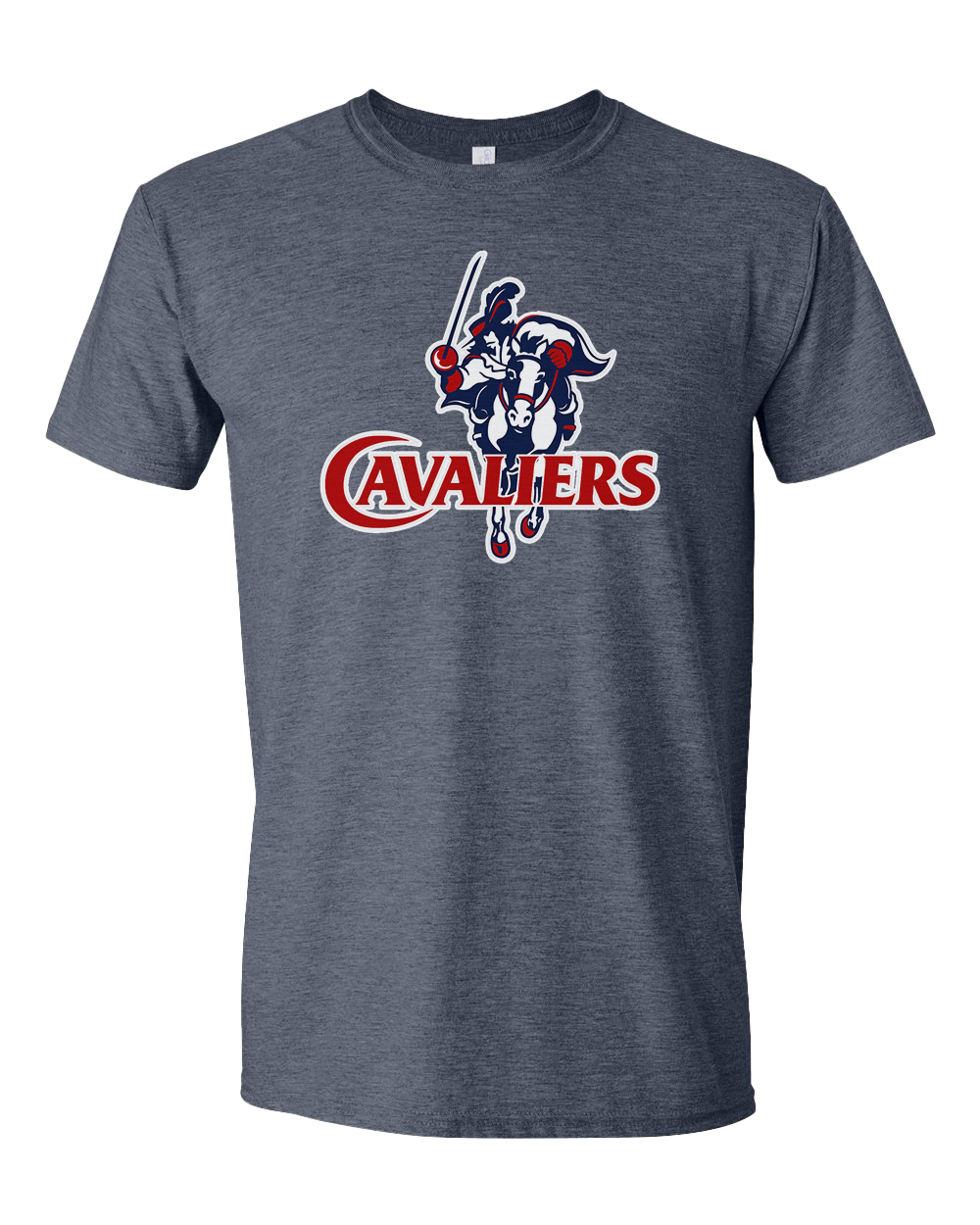 Tri-County Cavaliers Big Logo Tshirt - Heather Navy