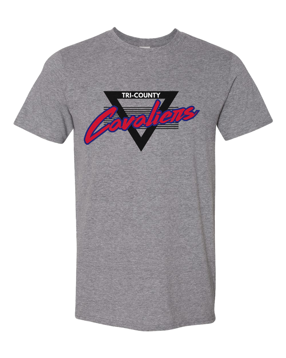 Tri-County Cavaliers Retro 90s Tshirt - Graphite Heather