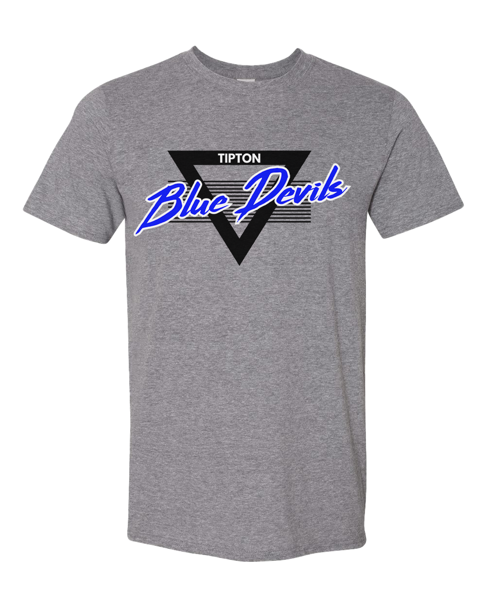 Tipton Blue Devils Retro 90s Tshirt - Graphite Heather