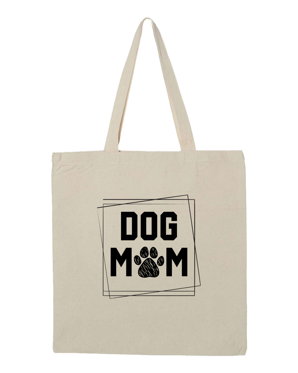 Dog Mom Canvas Tote - Natural
