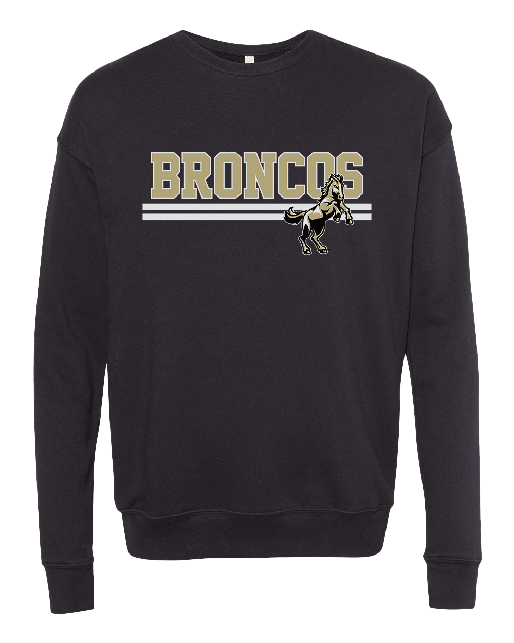 Daleville Broncos Retro Crew Sweatshirt - Black