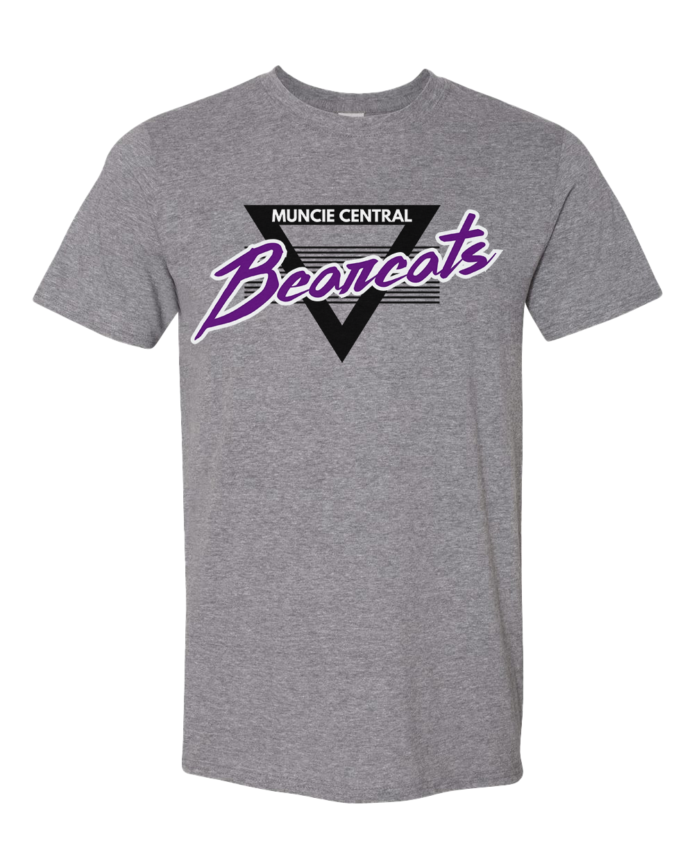 Muncie Central Bearcats 90s Retro Tshirt - Graphite Heather