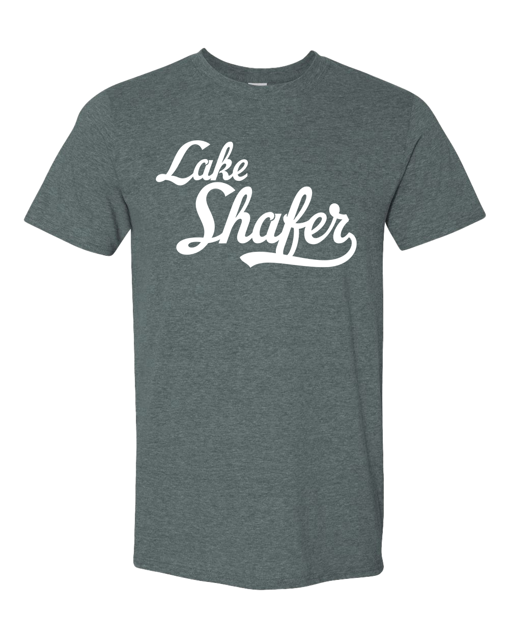 Lake Shafer Script Tshirt - Dark Heather