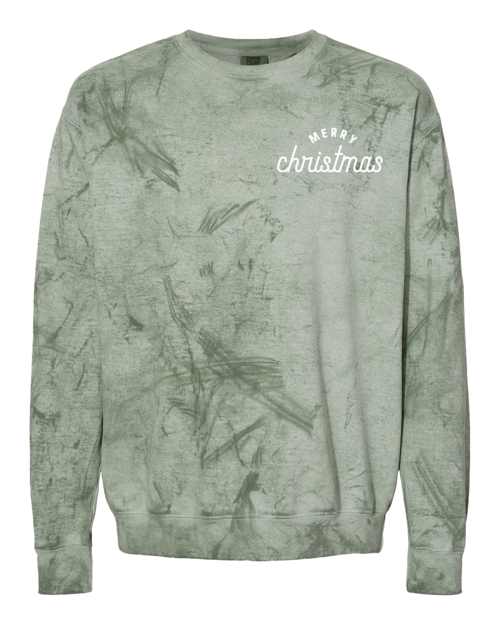 Merry Christmas TieDye Sweatshirt - Fern