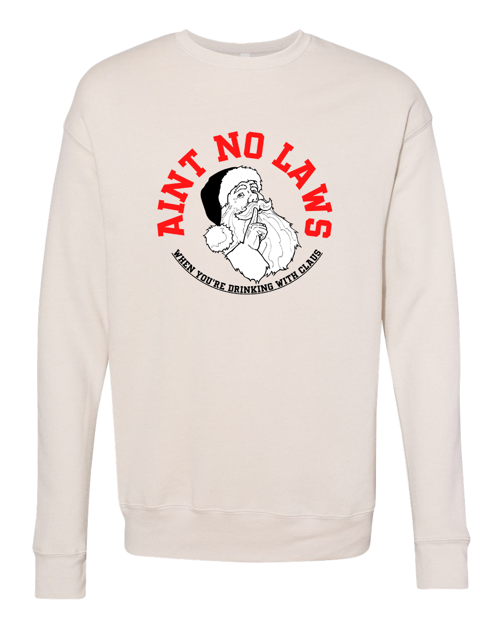 Drinking with Claus Crew Sweatshirt - Heather Dust