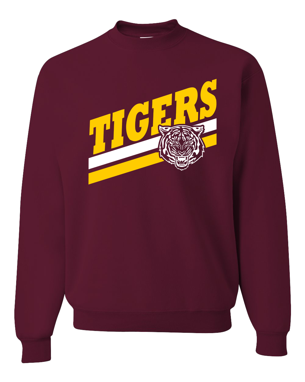 Alex Tigers Diagonal Crew - Maroon