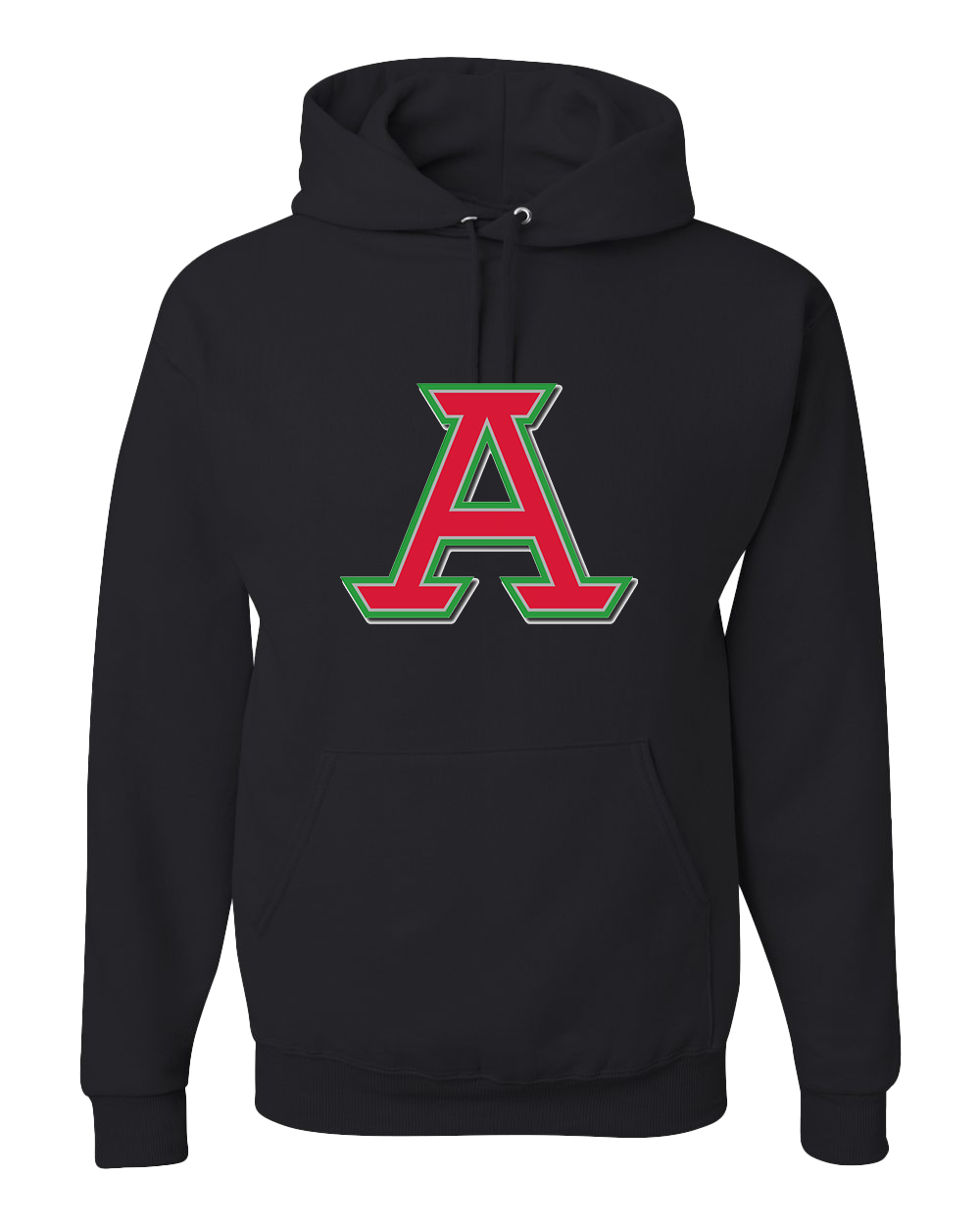 Anderson "A" Indians Hooded Sweatshirt - Black