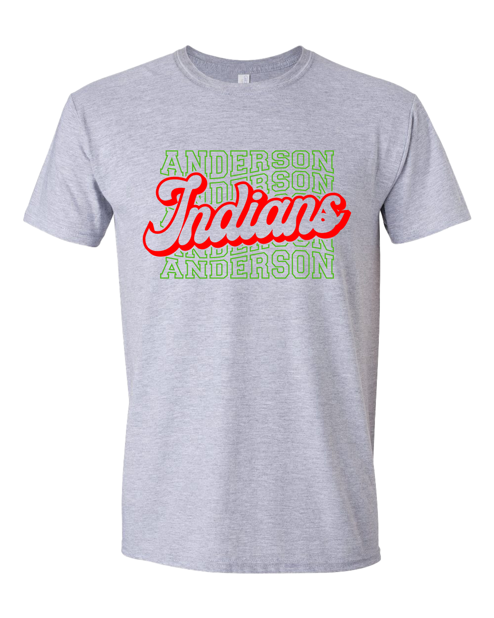 Anderson Indians Wavy T-Shirt - Sports Grey