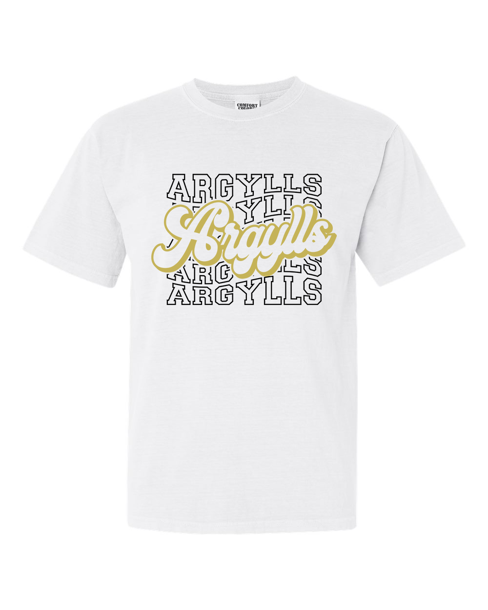 Argylls Wavy Comfort Colors Tshirt - White