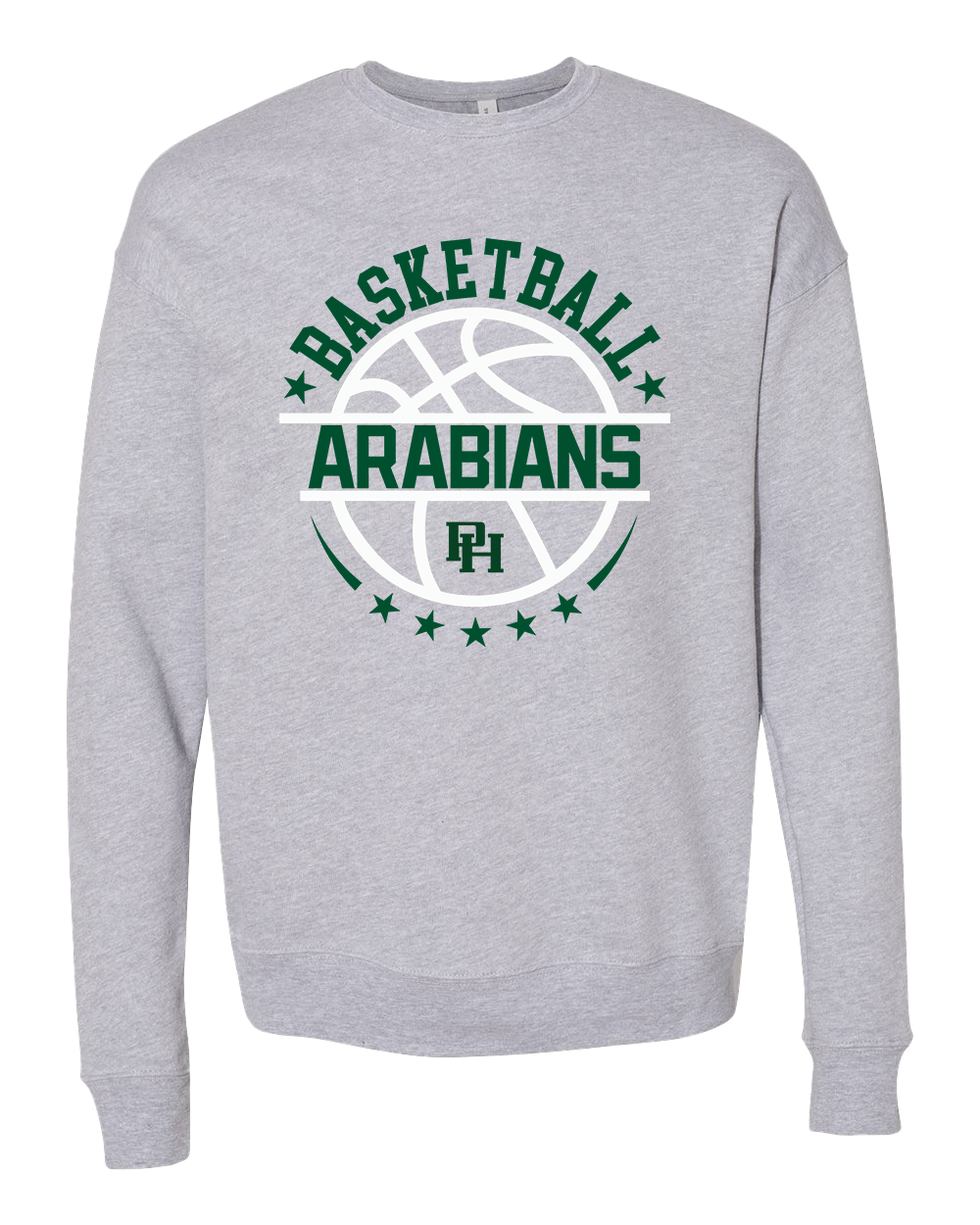 Pendleton Heights Arabians Basketball Crew - Athletic Grey