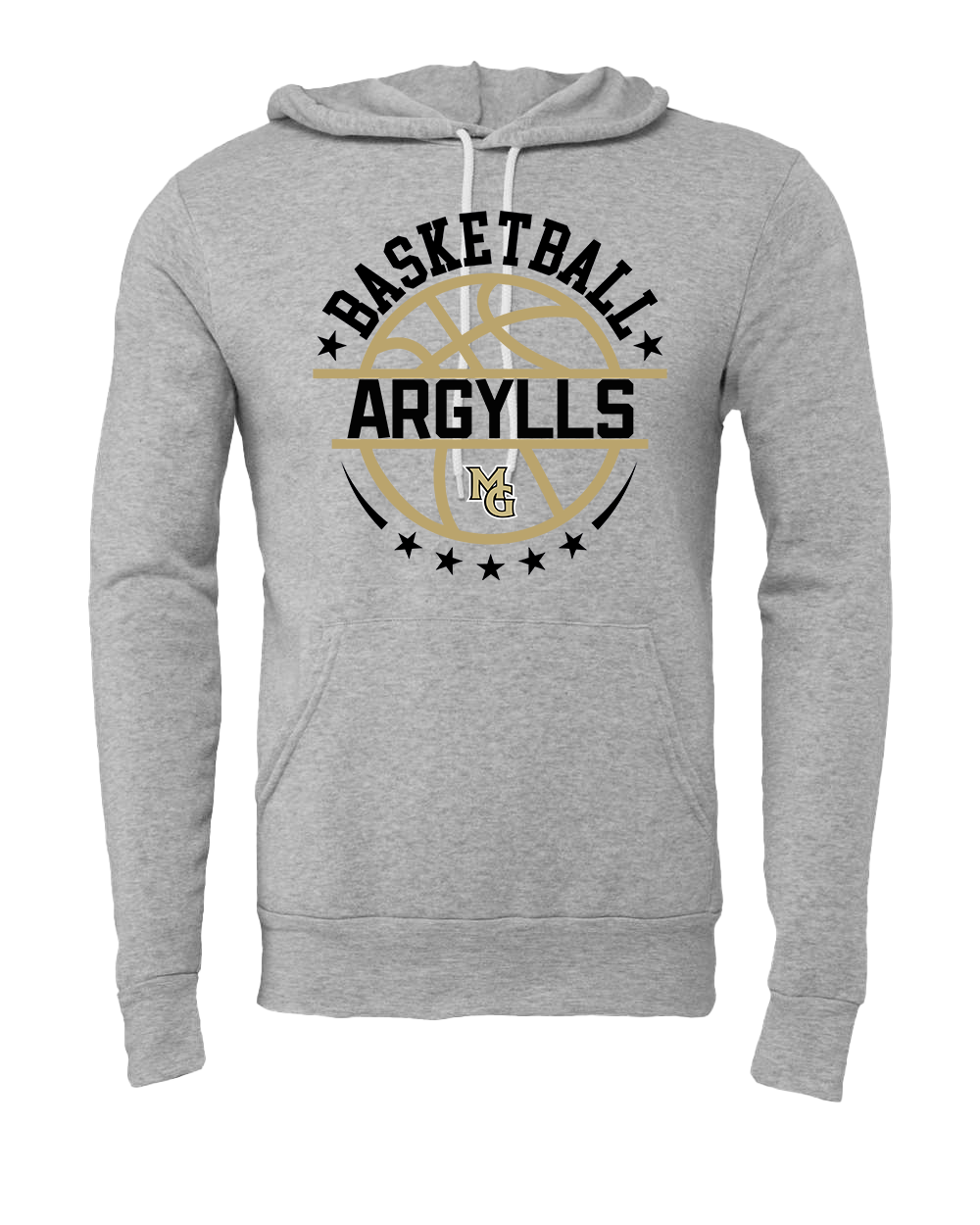 MG Argylls Basketball Hoodie - Athletic Grey