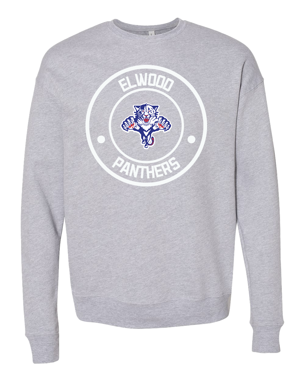Elwood Panthers Round Crew Sweatshirt - Athletic Heather