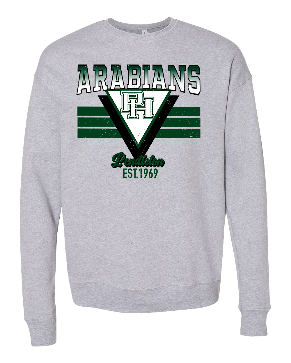Retro Pendleton Heights Arabians Crew Sweatshirt - Athletic Heather