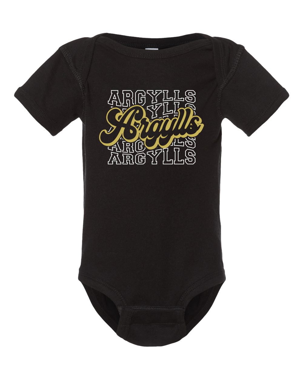 Madison Grant Argylls Wavy Font Infant Onesie - Black