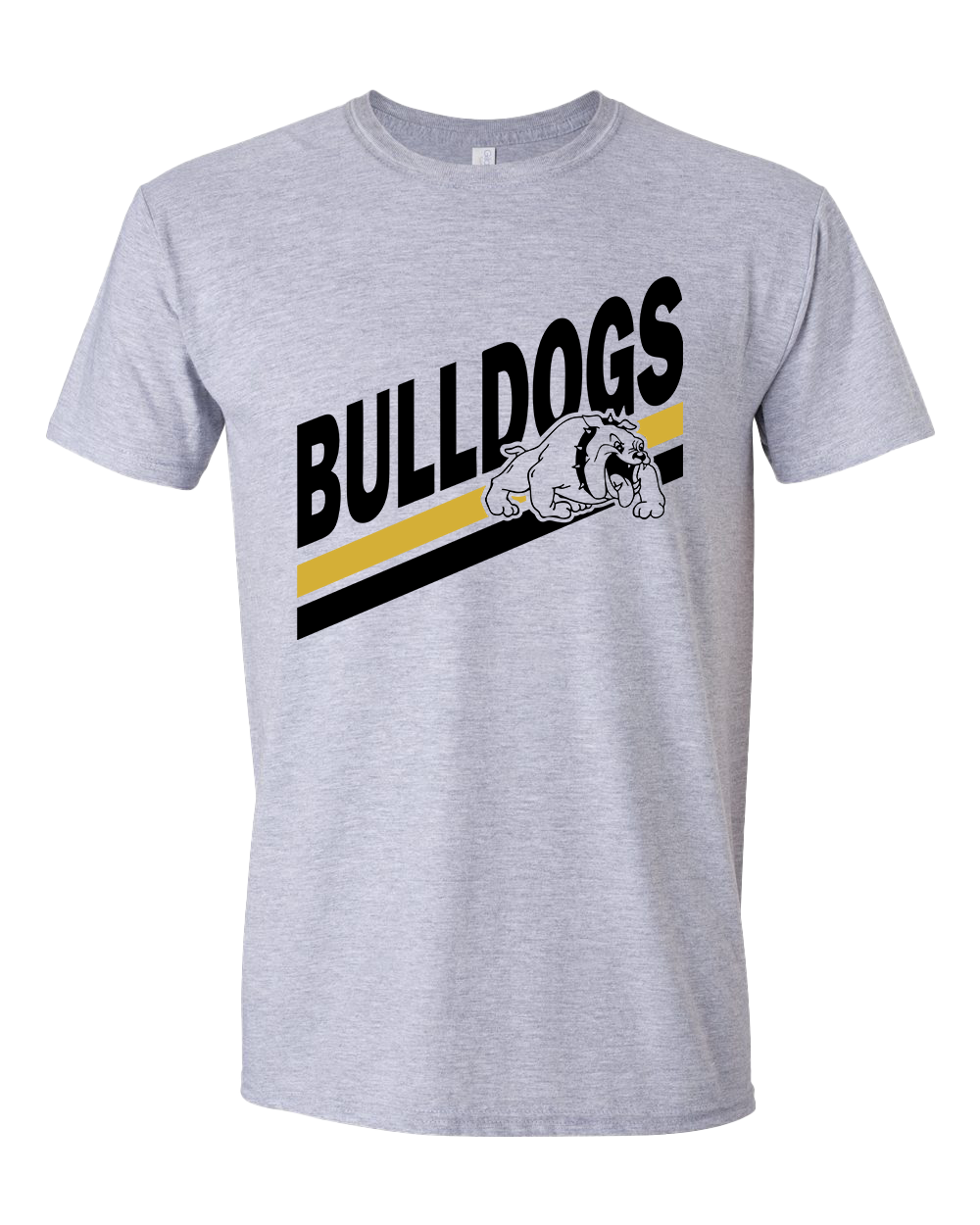 Lapel Bulldogs Mascot Tshirt - Sport Grey