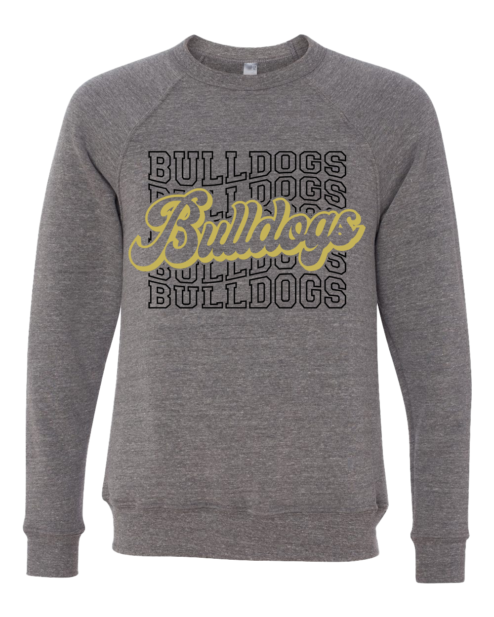 Lapel Bulldogs Wavy Crew Sweatshirt - Deep Heather
