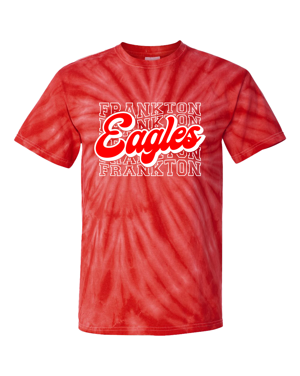 Frankton Eagles Tie Dye Tshirt - Red