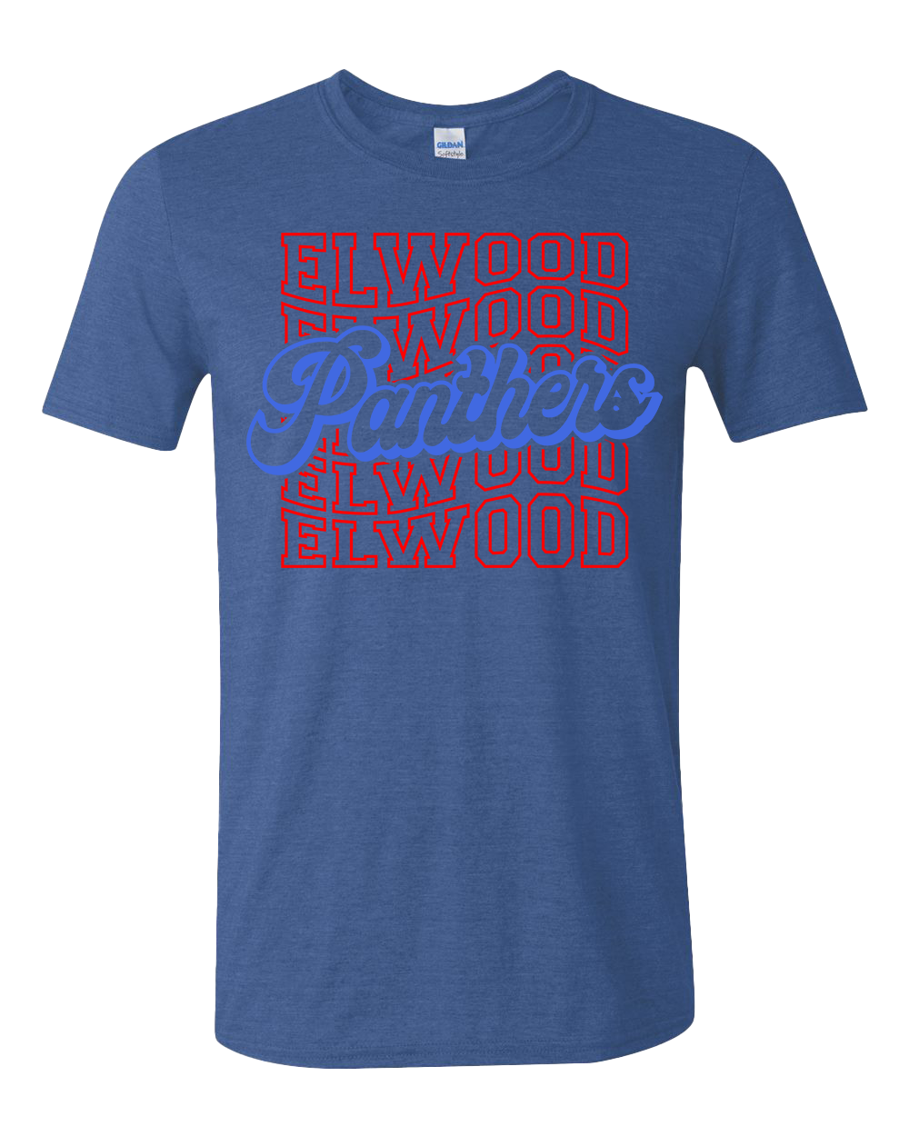 Elwood Panthers Wavy Font - Heather Royal