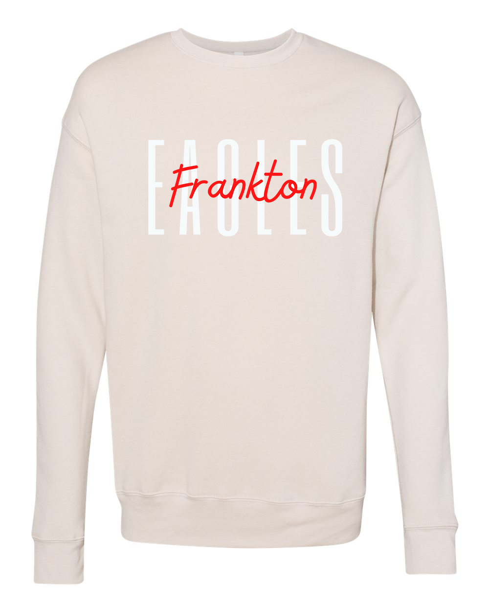 Frankton Eagles Tall Font Crew - Heather Dust