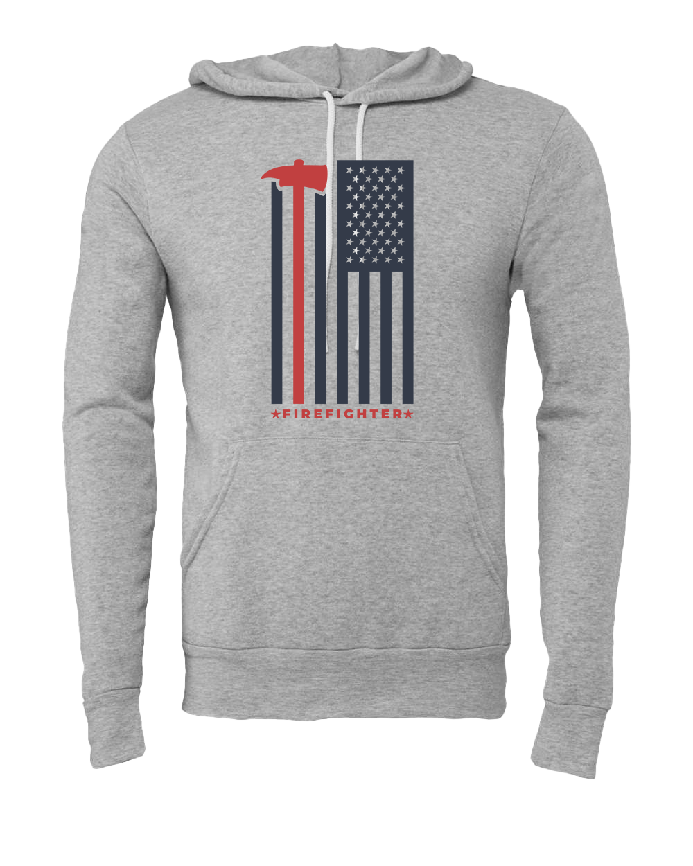 Firefighter Axe Hooded Sweatshirt - Athletic Heather